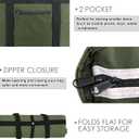 BeeGreen Cooler Bag Soft Insulated Tote for Beach Travel Grocery Shopping Lunch Portable Large Ice Coolers with Handle Hard Freezer Bags with Zippered Top Foldable Leakproof Delivery Totes Moss