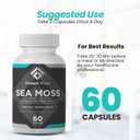 Fossil Fuel- Organic Superfood for Energy, Digestive Health, Immune Support, and Inflammation Relief - Packed with Essential Nutrients and Minerals, Sea Moss (60 Capsules)