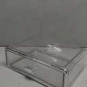 Clear Plastic Storage Drawer for Dresser Bathroom Tabletop Desktop Vanity Organizer, Transparent Sturdy Stackable 1-Drawer Organizer, 10.8×7.6×3.5 Inches