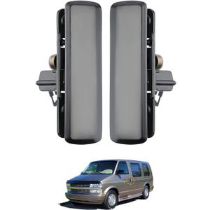 Metal Exterior Door Handle Set (Pair), Compatible with 1985-2005 Chevy Astro, GMC Safari Van, Outside Front Left Driver & Right Passenger Side, OE# 77192, 77193, GM1310108, GM1311108, Outer Handle