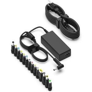 65W Universal Laptop Charger Compatible with HP Dell ASUS Lenovo Acer Gateway, 20V 19V Monitor Power Supply Cord Compatible with Samsung LG LCD Monitor TV Aspire Spin Toshiba Satellite JBL Speaker