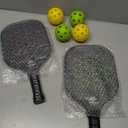 Nalax Pickleball Paddles Set of 2, USA Pickleball Approved Fiberglass Paddles with 4 Pickleball Balls and Carry Bag, Polymer Core Paddle Set for Adults