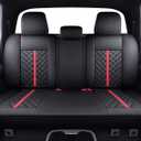 Tomatoman Tacoma Seat Covers Compatible with Toyota Tacoma 2005-2024 2025 2026 Truck Access Crew Double Extended Cab TRD Sport Offroad Limited SR5 V6 Airbag Compatible Car Cushions(Full Set/Black-Red)