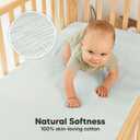 KeaBabies 2-Pack Muslin Crib Sheets for Boys, Girls - 100% Organic Cotton Fitted Baby Crib Mattress Sheet, Soft Breathable Standard Toddler Bed Cover Bedding Set, Neutral, Durable 52x28 (Willow)