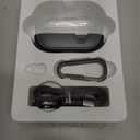 MAGEASY Odyssey AirPods 1st & 2nd Generation Case Cover with Drop Protection Lock & Travel Carabiner & Wrist Strap, Wireless Charging Compatible Apple AirPod Pro 1 2 Gen (Metal Blue Grey)