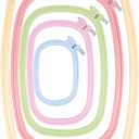 Framendino, 5 Pack Size Square Embroidery Hoops Plastic Cross Stitch Hoop Reusable Frames Rings for DIY Sewing Project(5 Colors2)