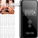 Breathalyzers, Professional-Grade Portable Breathalyzers for Alcohol High-Accuracy Alcohol Breathalyzer Tester for Personal and Home Party Use with 8 Reusable Mouthpieces
