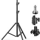 Professional Light Stand Photography 110"/9.2ft/280cm, Air Cushioned Photo Video Metal Tripod Stand for Softbox, Studio Light, Reflector, Ring Light, Heavy Duty Max Load 8kg/17.6lb, 1/4" Screw
