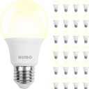 BUBO A19 LED Light Bulbs, 40 Watt Equivalent LED Bulbs, Natural White 3500K, 550 Lumens, E26 Standard Base, Non-Dimmable, 5W Natural White LED Bulbs for Bedroom Living Room Home Office, 24 Pack