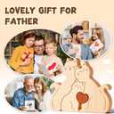 Wooden Cat Family Puzzle, Personalized Wooden Puzzle Customized 4 Name Puzzle for Home Crafts Decor, House Warming Birthday Family Party for Mother's Day New Baby