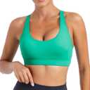 RUNNING GIRL Sports Bras for Women, Medium-High Impact Running Strappy Sports Bra with Removable Pads (XXL)