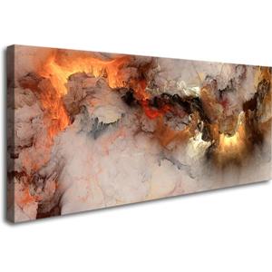 YYYYHPP YP1075 Abstract Clouds Modern Wall Art Decor Orange Abstract Poster Art abstract wall art for living room Bedroom Kitchen Home and Office Wall Decor (60L" x 30W")