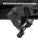 Tosuny Car Antenna Mount, Stainless Steel Car Vehicle Mobile Antenna Clip Bracket Holder, Equipped with Dismantling Device - Black