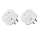 WiFi Smart Plug Works with Alexa Google Assistant IFTTT for Voice Control Mini Smart Outlet Plug with Timer Function,No Hub Required,Only 2.4GHz Wi-Fi,FCC/Rohs Listed Socket(2 Pack)
