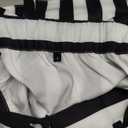 Allegra K Women's Striped Button Front Elastic Back Waist A-Line Midi Skirt Large