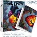 PICKFORU Heart of the Forest 1000 Piece Puzzle for Adults, Nature Mountain Plants Jigsaw Puzzles, Colorful Impossible Whimsical Puzzles as Wall Art