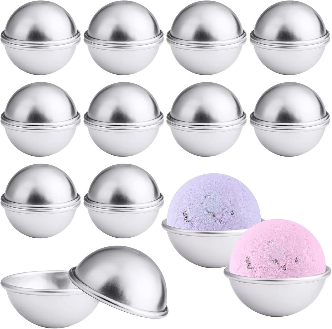10 Set 20PCS Bath Bomb Mold Kit, Soap Mold & Aluminum Metal Bath Bombs Press for DIY Making Supplies (2.56 inches)