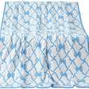 50" x 60" Bed Throw Blanket, Bow Pattern Throw Blanket for Home Decor and Gift, Microfiber Blanket Bow Blanket Plush Bedding, Soft Cozy Throw Blankets for Couch, Sofa
