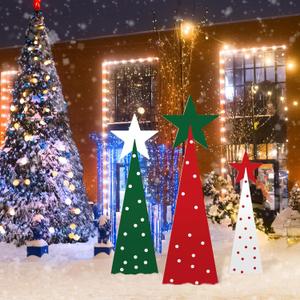 3 Pcs Christmas Tree Porch Signs 36,30,22 Inches Christmas Plastic Board Standing Porch Decor Xmas Welcome Board Signs for Front Door Outdoor Home Yard Standing Holiday Outside Decoration