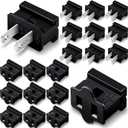 Flutesan 20 Pack Christmas Female and Male Vampire Plugs Zip Plug Electrical Gilbert Connector Male Female Slide Connector Inline Adapter for Xmas Holiday Party, Black (SPT-1)