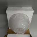 Aspen Creative 23617, Frosted Opal Glass Shade White Inside, 5-1/8"Dia x 4"H/Center Hole:42mm, 5-1/8"Dia x 4-1/8"H/Fitter 1-5/8"