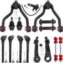15pc Front End Suspension Kit with Polyurethane for 1995-1999 Chevy GMC K1500 K2500 Tahoe Yukon Cadillac Escalade - 4WD Stamped Steel Lower Control Arms Models