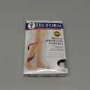 Truform 30-40 mmHg Compression Stockings for Men and Women, Thigh High Length, Dot-Top, Open Toe, Black, Large