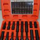 16-Piece Locking Lug Master Key Set, SAE and Metric Wheel Lock Removal Kit for Removing Lock Lug Nuts on Aftermarket Wheels