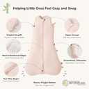 Momcozy Sleep Sack for Baby 0-6 Months, 1.5 TOG Baby Wearable Blanket with Supportive Plush Filling, Two-Way Zipper for Easy Diaper Changes, Snap-Fit Design for Growing Babies, Small, Pink