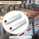 2 Pcs Deep Fryer Splash Guard Stainless Steel Joining Strip 20 Gauge Thickness Commercial Deep Fryer Joint Adapter Connector Curved Parts(23 3/8"L x 2 3/8"W x 2 1/4"H)