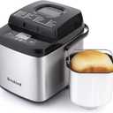 Briskind 1.5 lb Compact Bread Maker Machine with Carrying Handle, 19-in-1
Small Breadmaker for 2-3 People, Gluten Free, Dough, Jam & Yogurt Menus, Delay Timer, Keep Warm, 1.5lb & 1lb Loaf, Low Noise