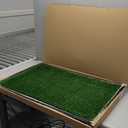 Dog Grass Large Potty Patch, Dog Litter Boxes Artificial Grass Bathroom Turf for Pet Training, Washable Puppy Pee Pad, Perfect Indoor/Outdoor Portable Potty Pet Loo (Tray system-35"X22.6")