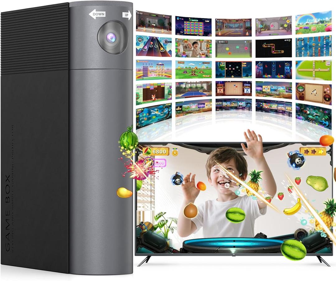 AR Motion Game Console for Kids: Plug and Play TV Video Game System for Indoor Physical Play Interactive Family Fun Game Nights Parties Playtime - Great Gift for Boys Girls