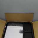 Adjustable Height TV Tray Table with Bumper Rounded Corner Design & Flip-top Side Table for Bedroom, Living Room, Bathroom and Study, End Table for Eating, Dinner or Laptop, Black