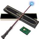 Light Up Magic Wizard Wand with White Lighting Rechargeable Illuminating Witch Sorcerer Wand for Kids Cosplay Collection, Intuition