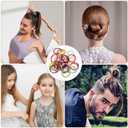 3 x Colorful Hair Ties No Damage, Organic Ponytail Holders Hair Accessories for Women & Men, 4mm Hair Elastics Fits All Hair Types (32 Count) (Multicolor)