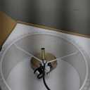 VONLUCE Semi Flush Mount Ceiling Light, 12.2" Ceiling Light Fixture with Pleated Shade, 2-Light Modern Drum Light Fixture for Bedroom Living Room Entryway Hallway, White Shade & Bronze Finish