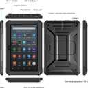 Fire HD 8 & HD 8 Plus Tablet Case (Only 12th Gen,2024/2022) - DJ&RPPQ [Light-Duty] Full Body Rugged Cover with Built-in Screen Protector for Kindle Fire HD 8 Kids Tablet & Kids Pro Tablet - Black