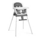 Dream On Me Curio Sit N Seek 3 in 1 Convertible Baby High Chair in Solid Grey, Removable and Adjustable Tray, Portable High Chair, Adjustable Legs, Detachable Footrest & 5 Point Safety Harness