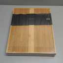 Bamboo-Silverware-Drawer-Organizer-Kitchen, Expandable Utensil Holder Cutlery Tray Flatware Organization Adjustable Wood Tableware Dividers Storage (with Removable Knife Block)(Natural) (Large)