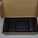 Cisily Sponge Holder for Kitchen Sink, Sink Caddy Organizer with High Brush Holder, Kitchen Countertop Organizers and Storage Essentials, Rustproof 304 Stainless Steel (Black, 9.25)