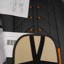 Comfortable Leather Auto Car Seat Covers 5 Seats Full Set Universal Fit (Black & Orange)
