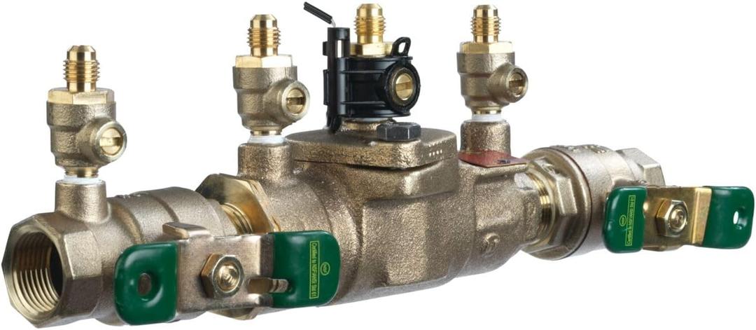 Watts LF007 Series 3/4" Lead-Free Copper Silicon Alloy Double Check Valve Backflow Preventer Assembly, Quarter Turn Shutoff, Single Top Entry, NPT Connections, Freeze Sensor, Modular Design (0.75 Inch)