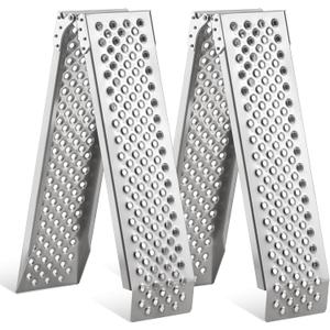 FACHNUO Aluminum Truck Ramps (2PC), 880lbs Capacity  Heavy Duty Loading Ramp for Pickup Trucks, Motorcycles, Dirt Bikes, ATVs, UTVs, Lawn Mowers, Golf Carts, Trailers  63''L x 8.5''W Tailgate Ramp