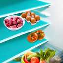 10Pcs Refrigerator Liners, Washable Fridge Liner Shelf Mats Refrigerator Pads for Cupboard Cabinet Drawer Home Kitchen Accessories Organization (Blue)