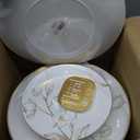 Antique Gold Floral Wedding Plastic Combo Plates 128pcs Plates 