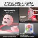IFAE Red Light Therapy for Face and Neck, Red Light Therapy Mask with 850nm Infrared (NIR) Portable Led Face Mask with Eye Protection and Remote for True Anti-Wrinkles Skincare at Home Pink