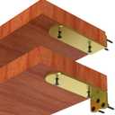 Floating Shelf Bracket, 10 Inch (1/4 In Thick) Glod Shelf Bracket,4 Pack Hidden Shelf Brackets,L Brackets For Shelves,Suitable for Kitchen, Study And Various DIY Occasions，Holds Over 200lb+(10IN Gold)
