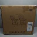 MILCIL Swivel Counter Height Bar Stools with Backs Set of 2 Farmhouse White, Size: 26'' x2