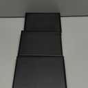 Engrowtic 3 Set Mini 6 Ring Binder 3 x 5 Inch 300 Paper Refill 78 Alphabet Dividers Small Index Tabs 3 Black PU Leather Binder Professional Ring Planner Notebook Kit(Lined)